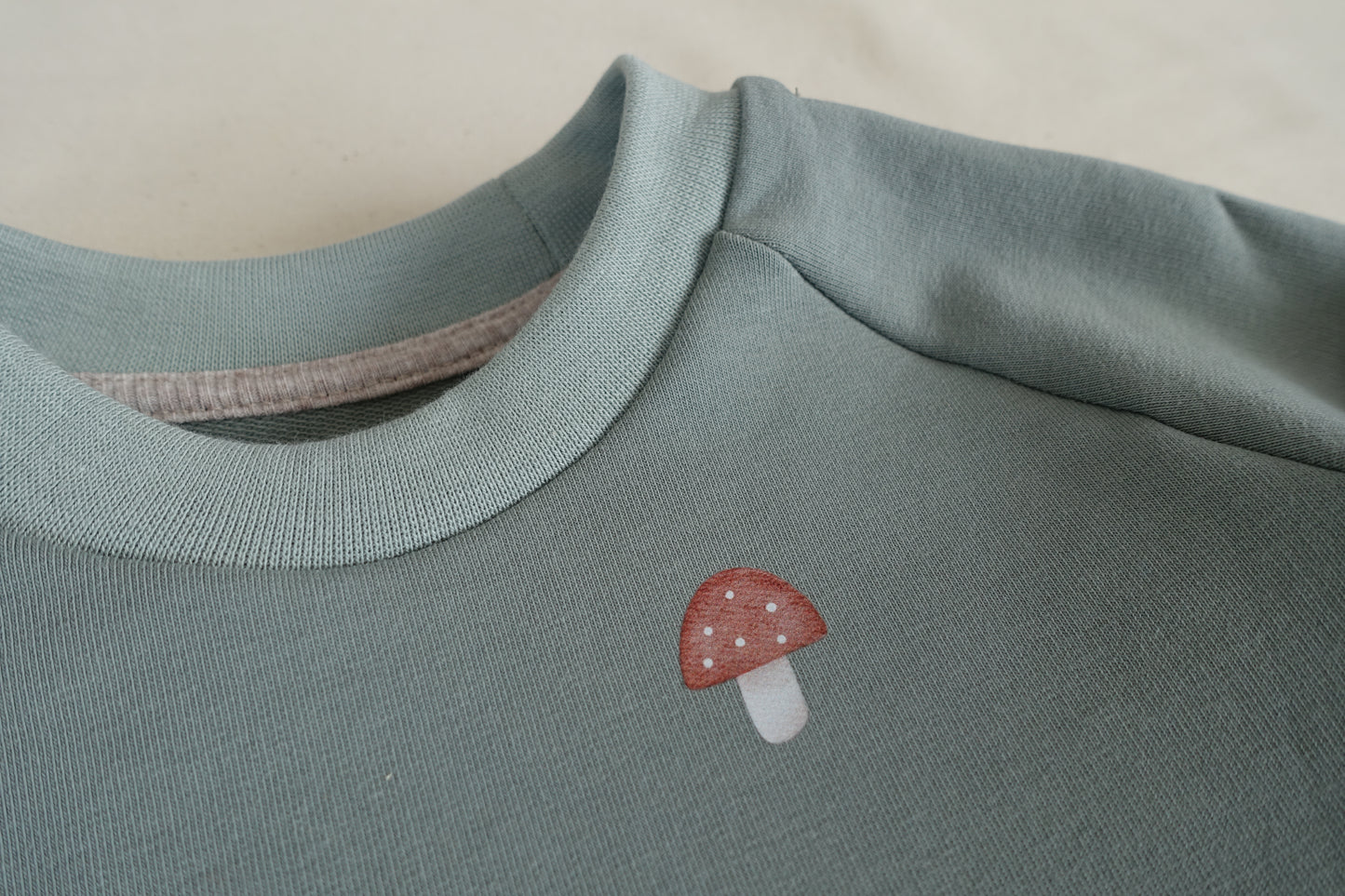 Pullover „Pilzchen“ Eukalyptusgrün