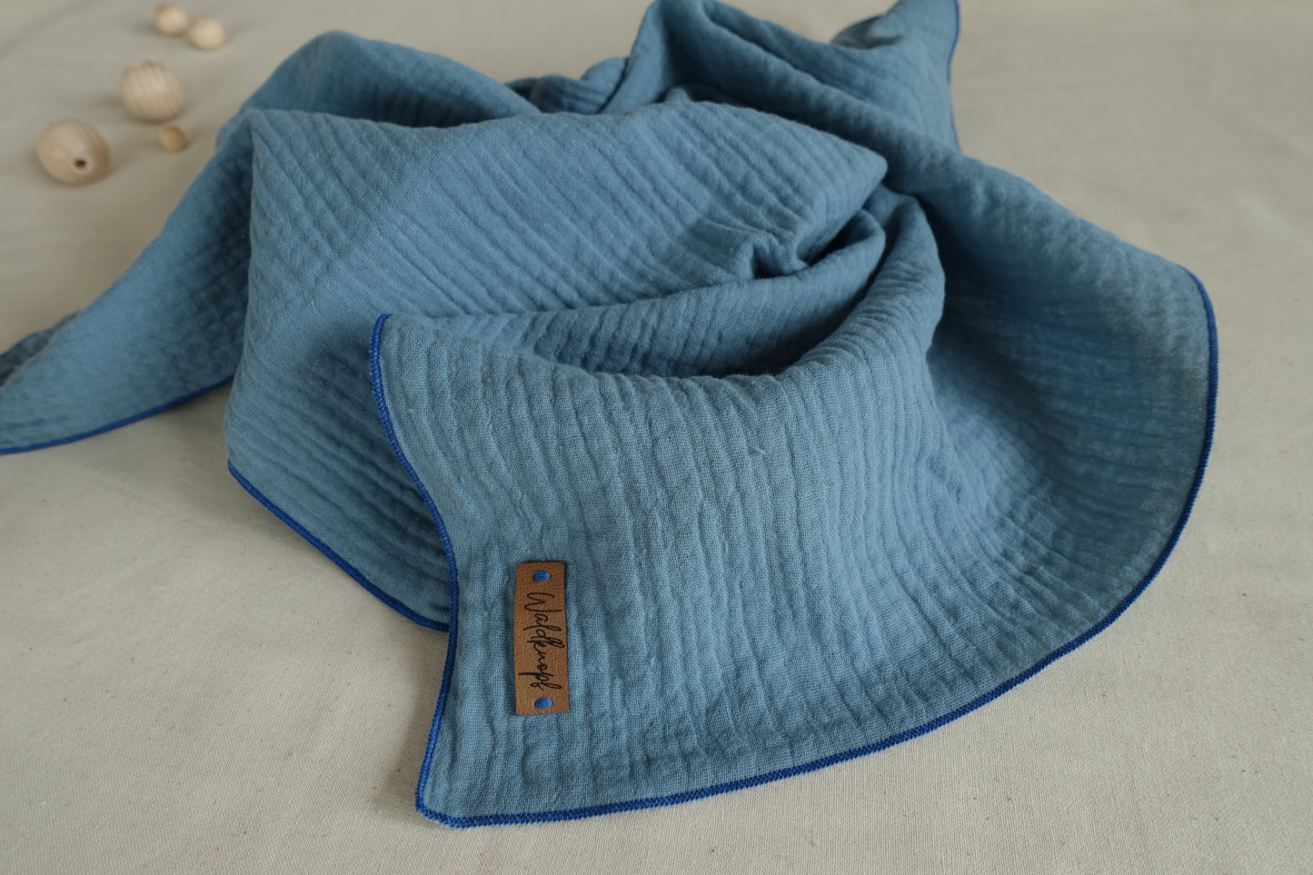 Musselintuch jeansblau