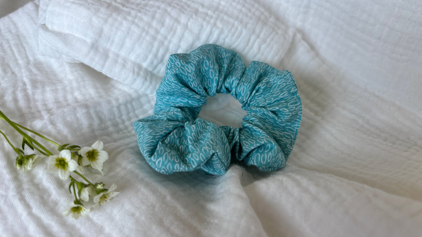 Scrunchie Türkis Kreise