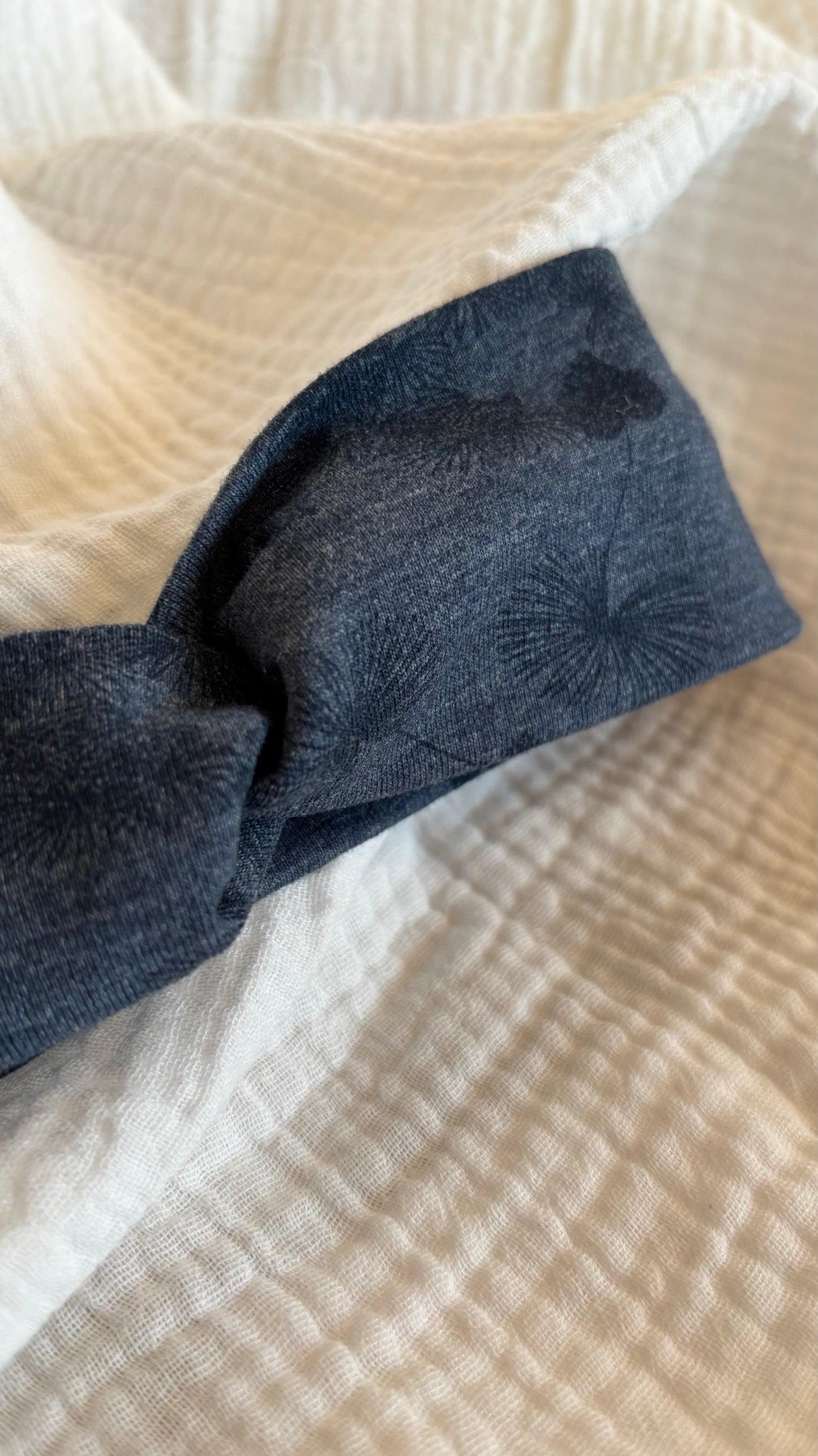 Stirnband Pusteblumen blau aus Biobaumwolle