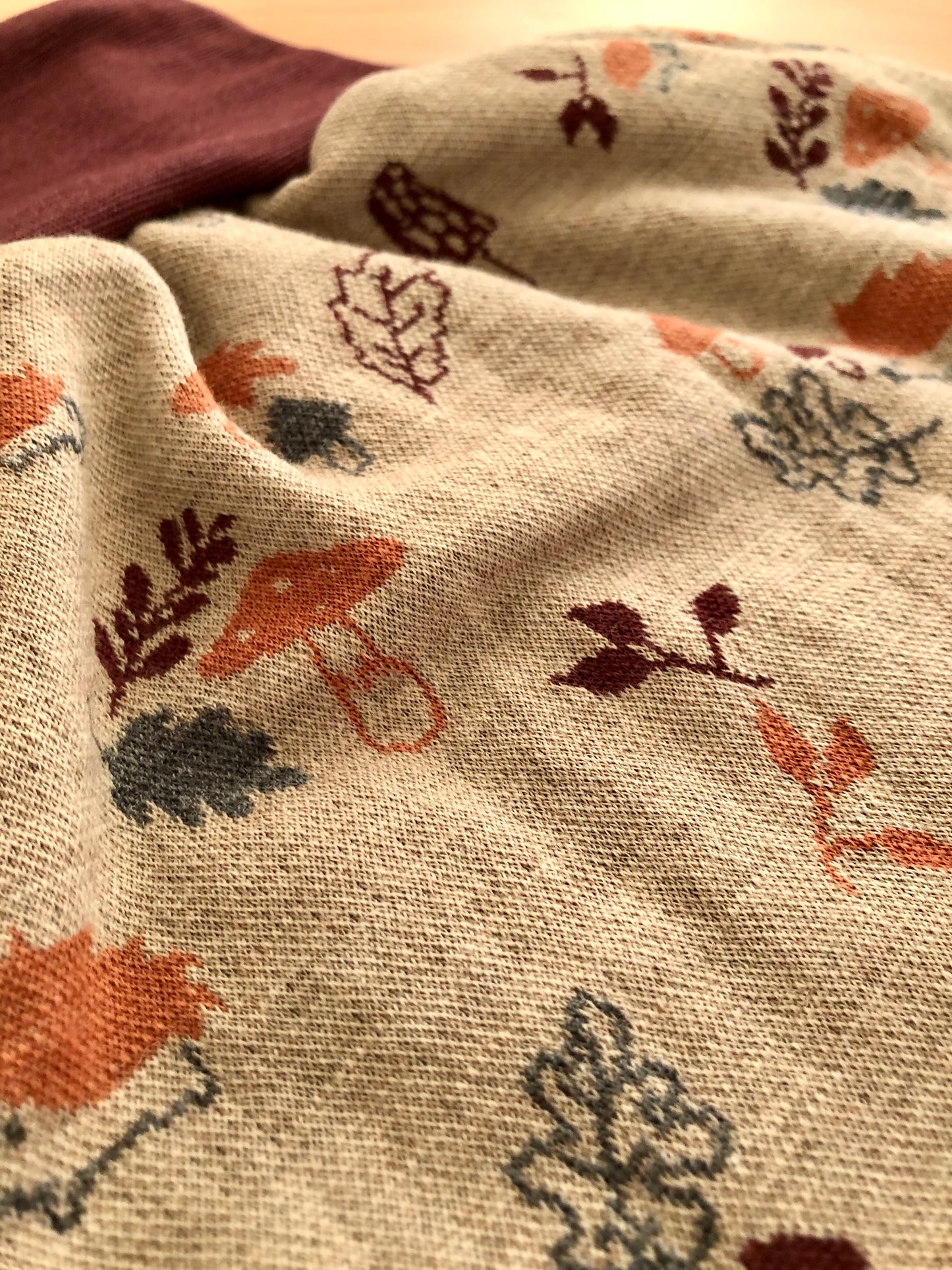 Pucksack Merinowolle-Strickjaquard Wald