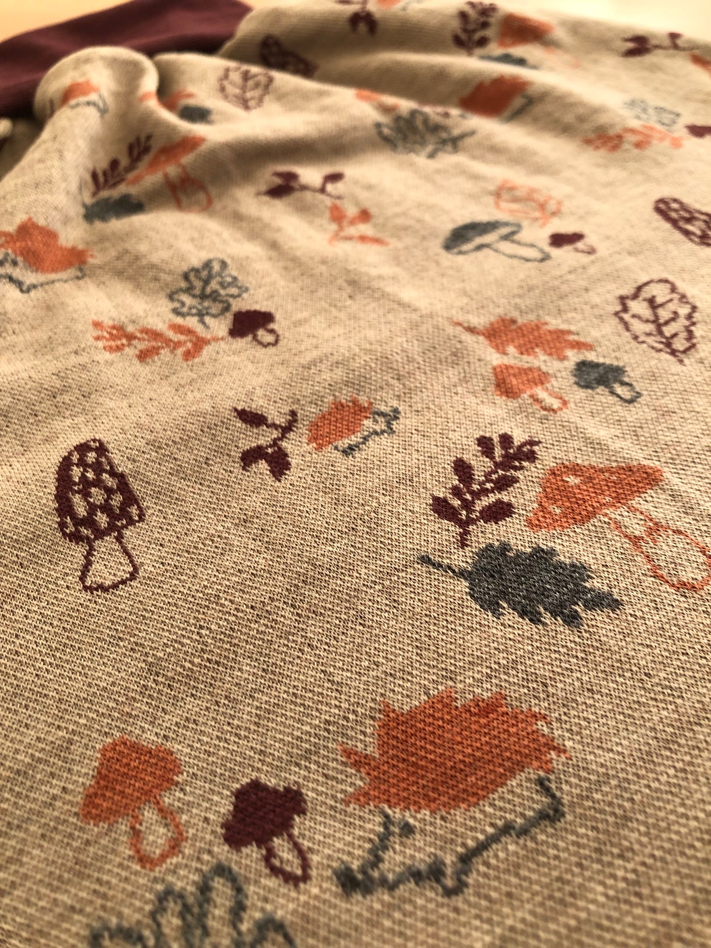 Pucksack Merinowolle-Strickjaquard Wald
