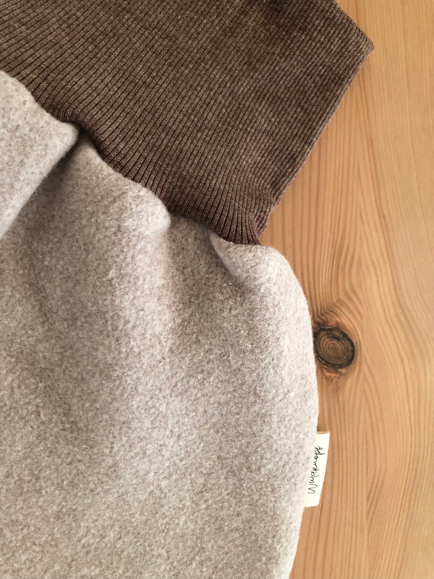 Pucksack Bio-Baumwollfleece Sand
