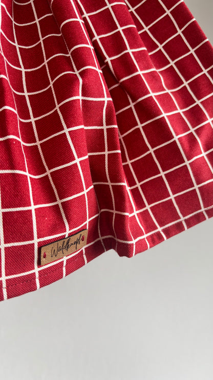 Viskose-Rock rote Karos