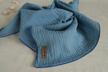 Musselintuch jeansblau