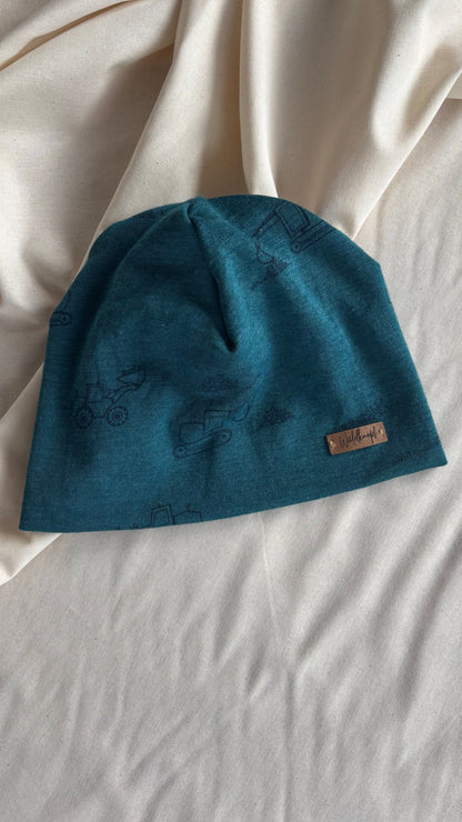 Hauberl „Baustelle“ aus Merinowolle-Maulbeerseide