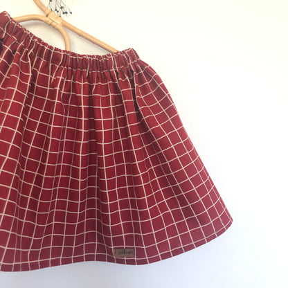 Viskose-Rock rote Karos