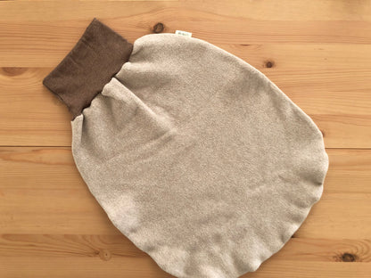 Pucksack Bio-Baumwollfleece Sand